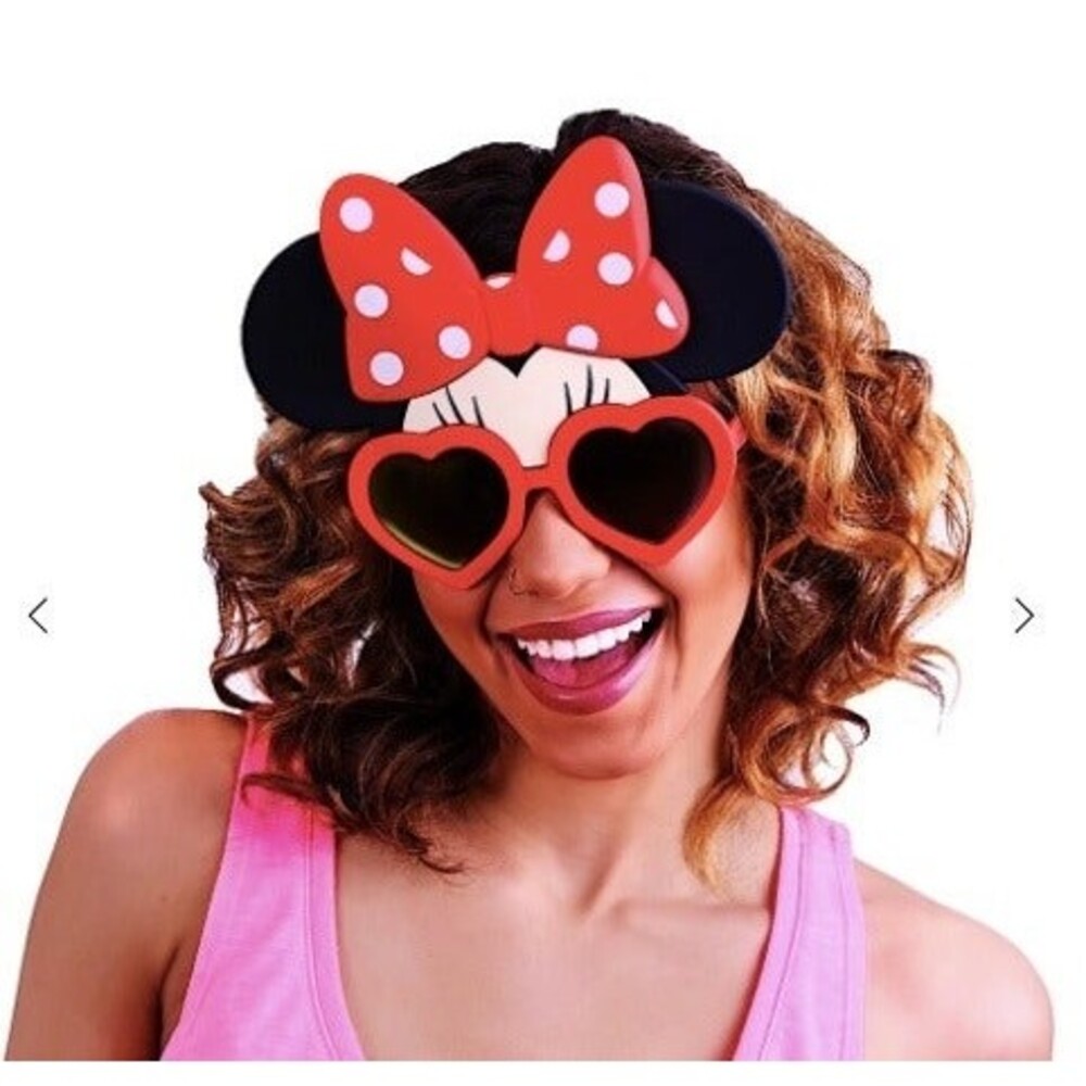 Sun-Staches Minnie Mouse Sunglasses-Disney-Heart Lenses-Mirror-Costume-UV Prot